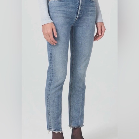 Citizens of Humanity Jolene High Rise Slim Straight Leg Jean Size 27 - Picture 4 of 8